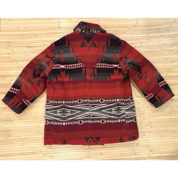 Vintage Ralph Lauren Polo Aztec Navajo Wool Jacket Quilted Inside RARE Sz Large - Picture 2 of 11